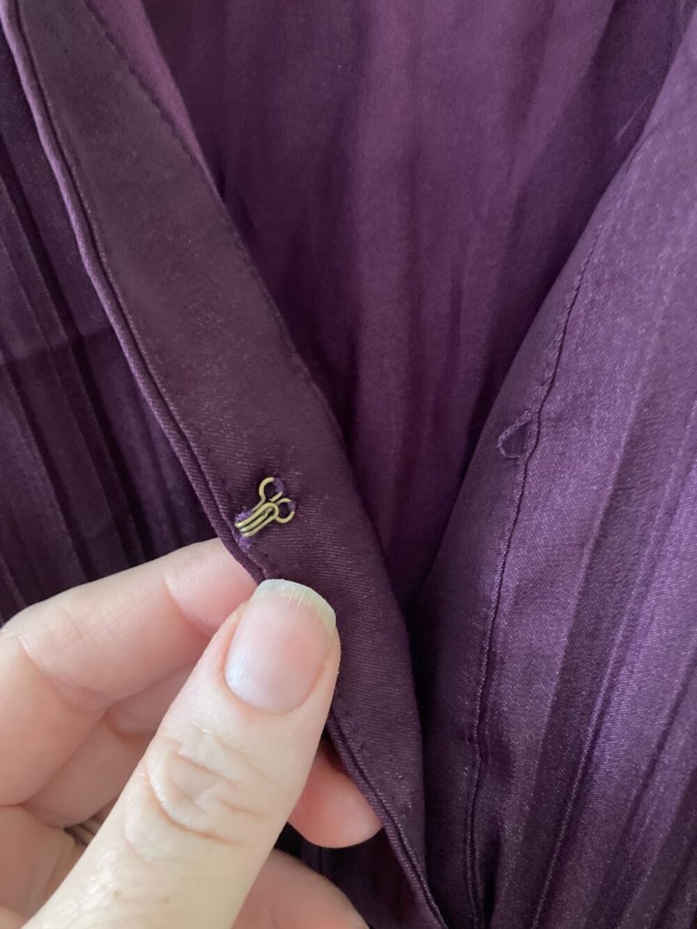 Anthropologie Somerset Satin Maxi Dress, M, Deep Plum - Picture 5 of 10